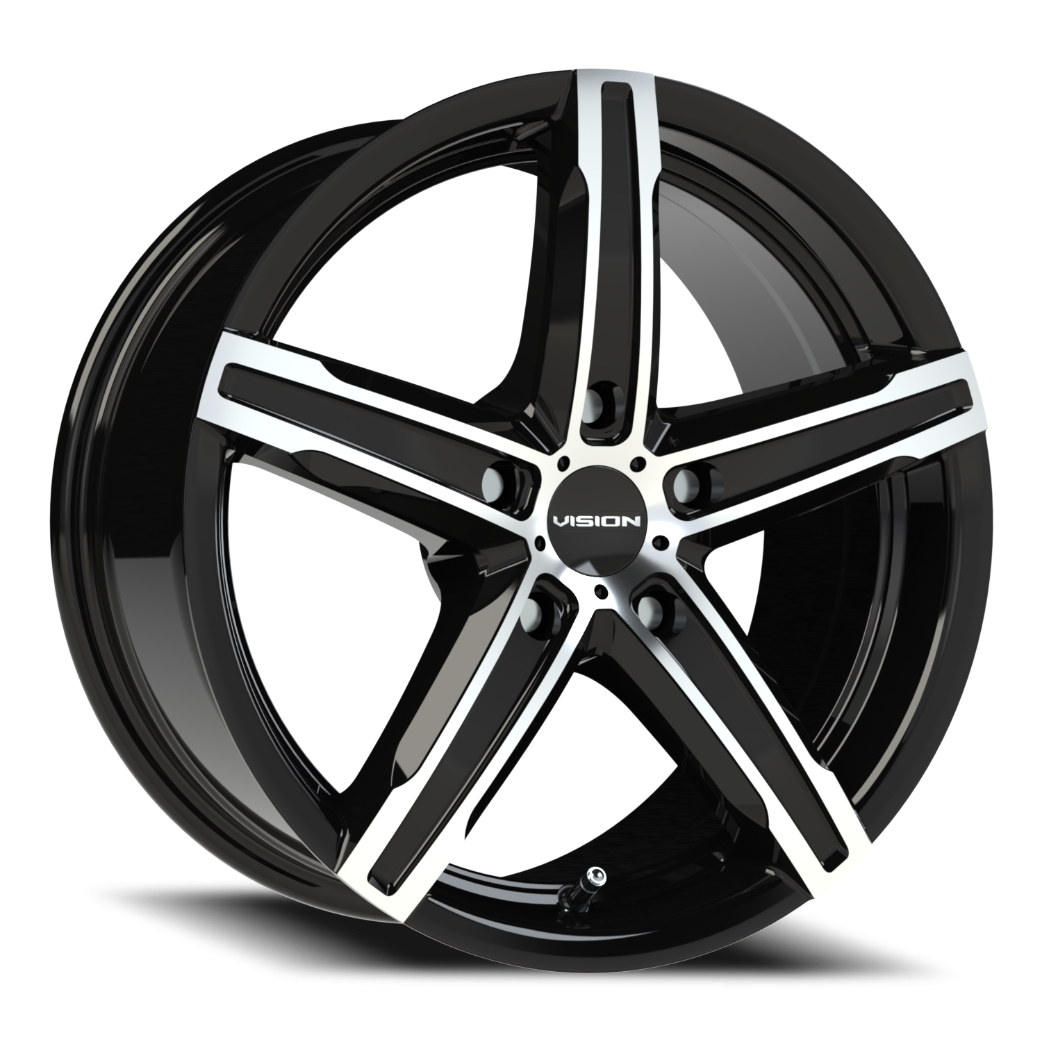 Vision Boost 16X7.5 Gloss Black Machined Face Wheel