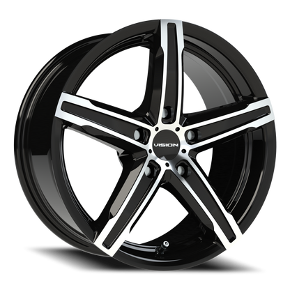 Vision Boost 16X7.5 Gloss Black Machined Face Wheel