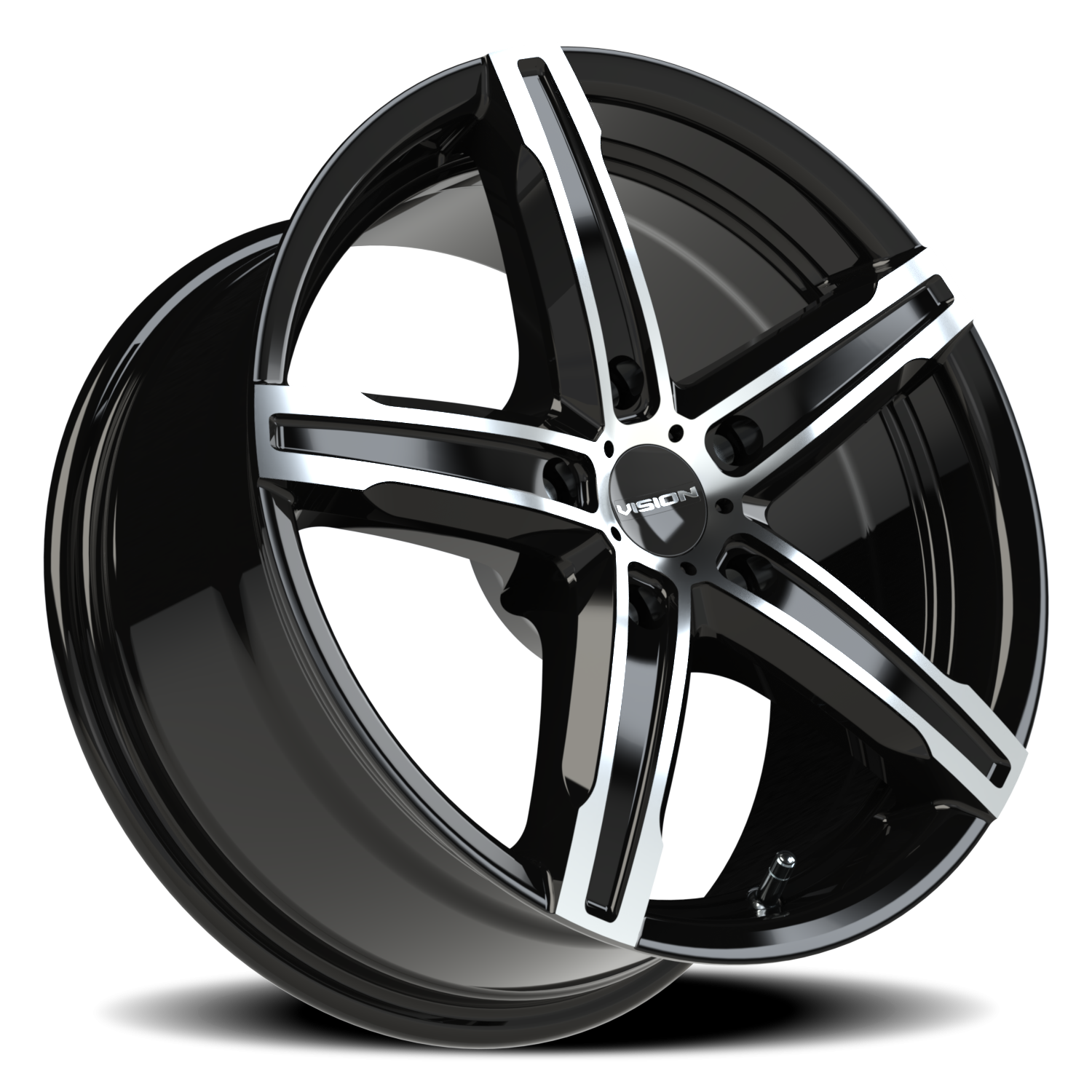 Vision Boost 16X7.5 Gloss Black Machined Face Wheel