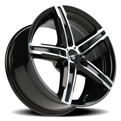 Vision Boost 16X7.5 Gloss Black Machined Face Wheel