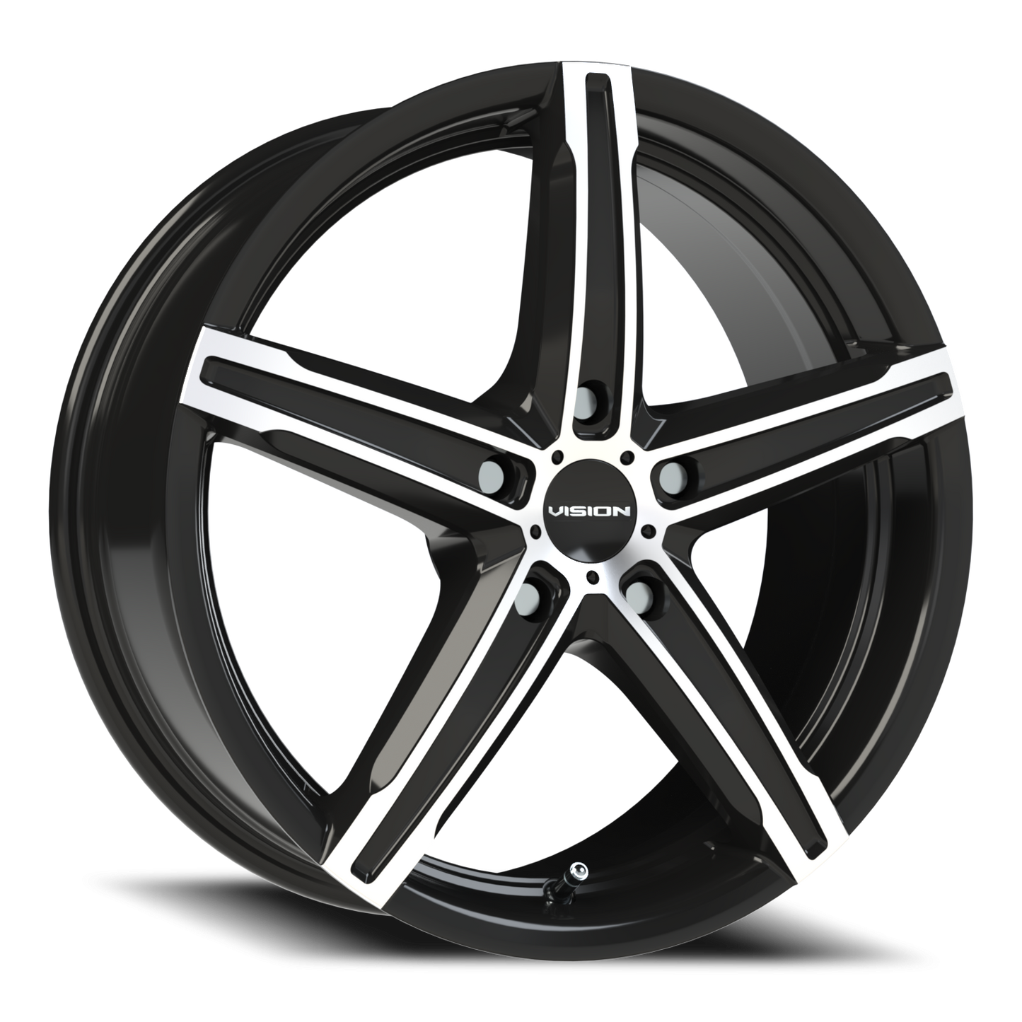 Vision Boost 17X7 Gloss Black Machined Face Wheel