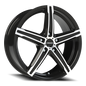 Vision Boost 17X7 Gloss Black Machined Face Wheel