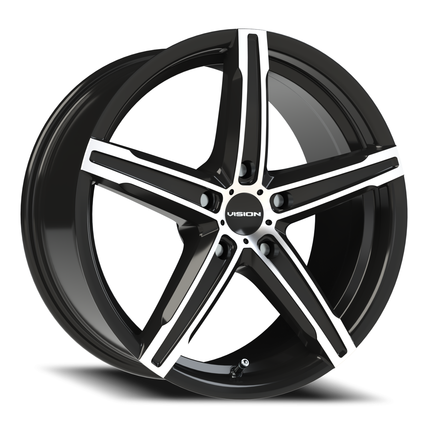Vision Boost 17X8 Gloss Black Machined Face Wheel
