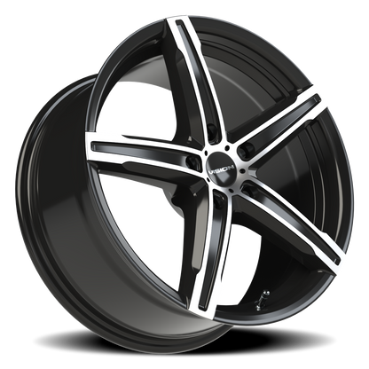 Vision Boost 17X8 Gloss Black Machined Face Wheel