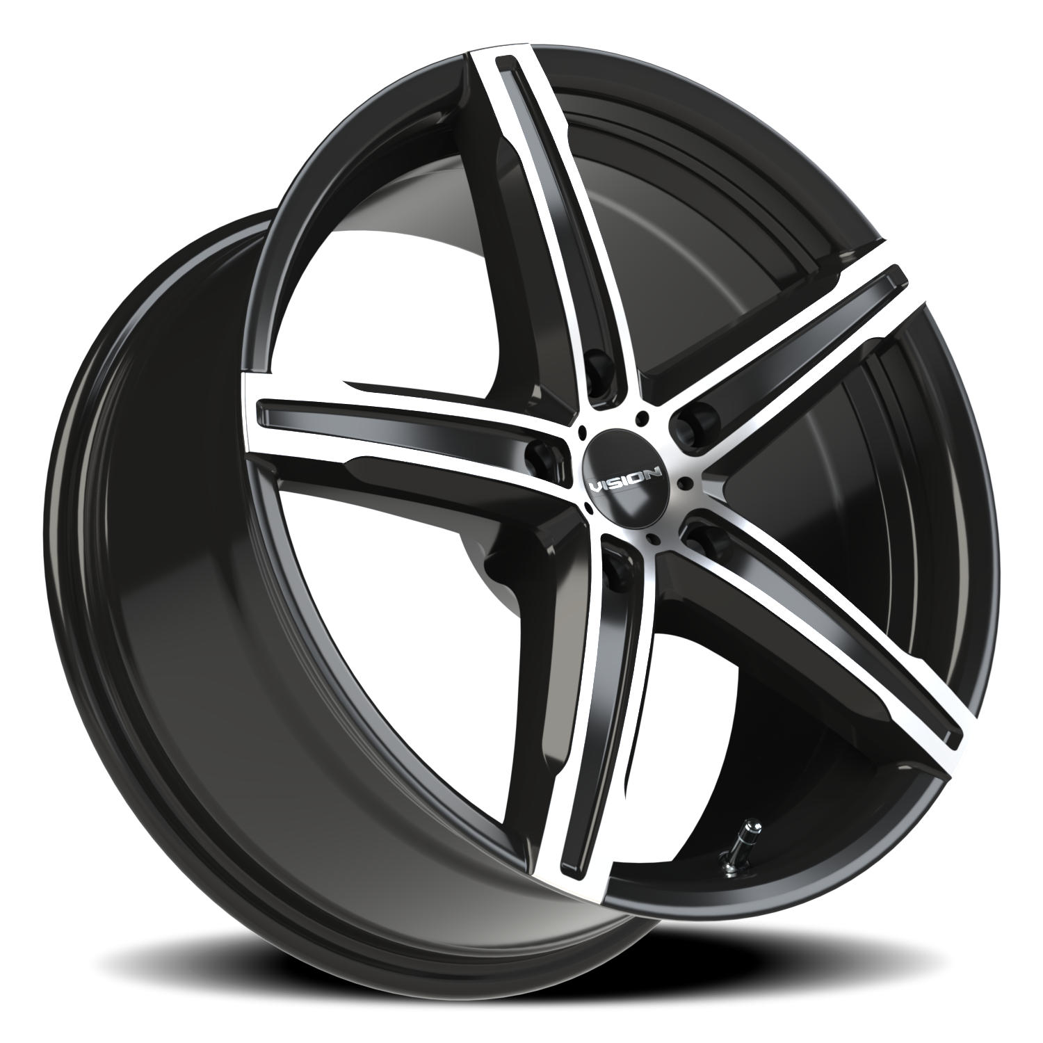Vision Boost 17X8 Gloss Black Machined Face Wheel