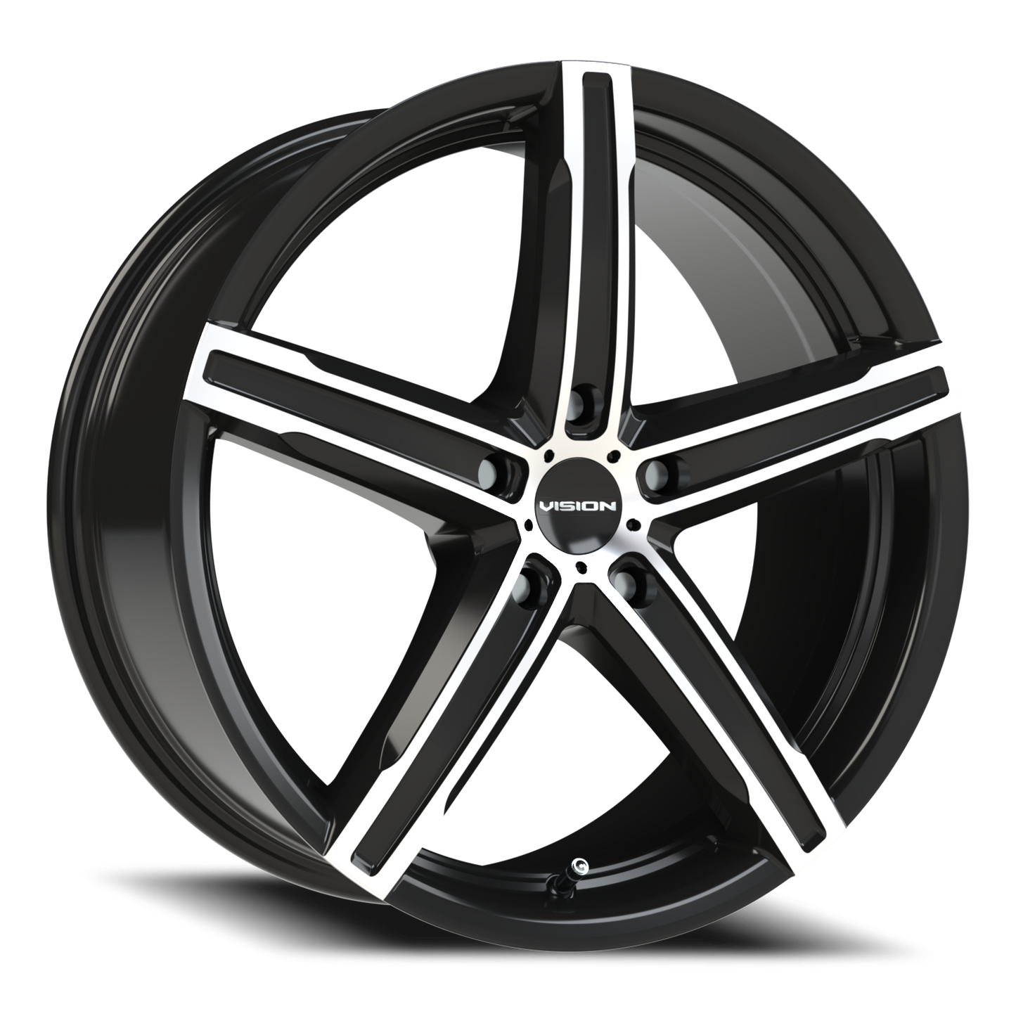 Vision Boost 18X8 Gloss Black Machined Face Wheel