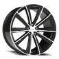 Vision Splinter 22X10.5 Gloss Black Machined Face Wheel