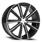 Vision Splinter 22X9 Gloss Black Machined Face Wheel