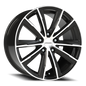 Vision Splinter 18X8.5 Gloss Black Machined Face Wheel