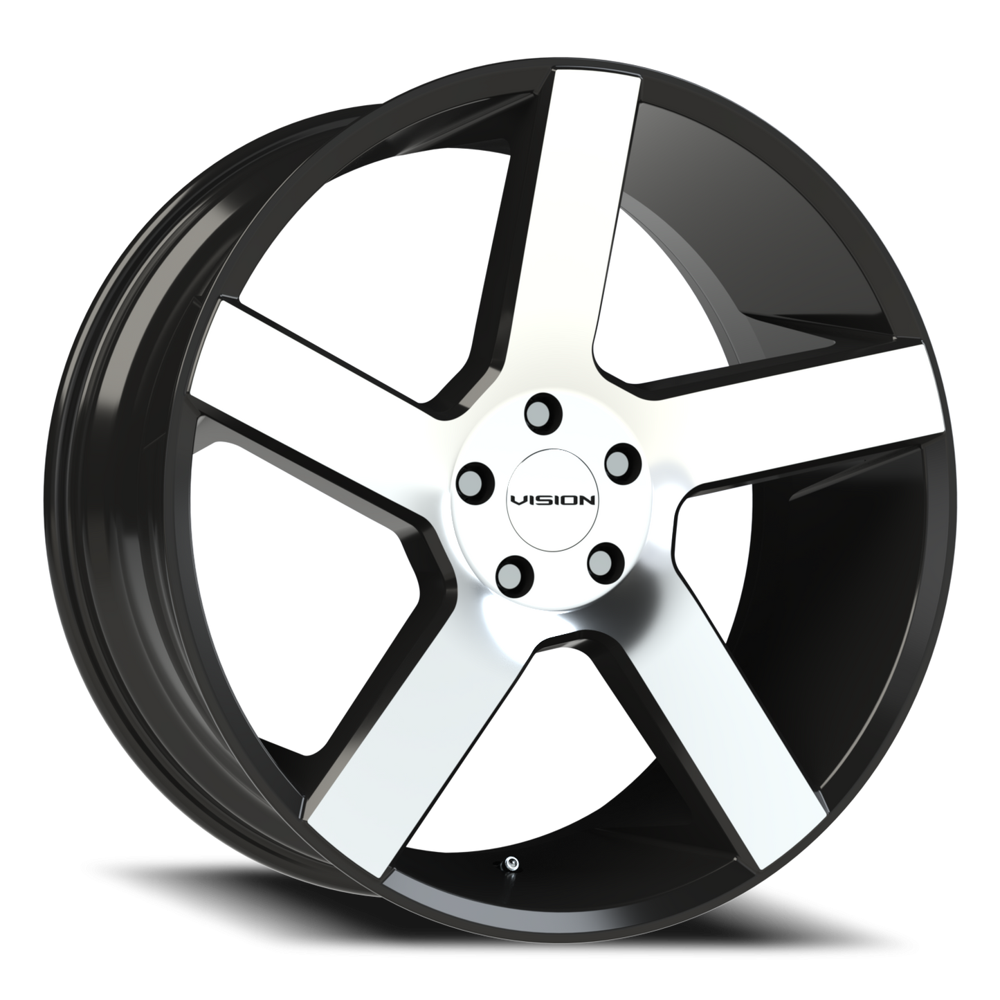 Vision Switchback 22X9.5 Gloss Black Machined Face Wheel