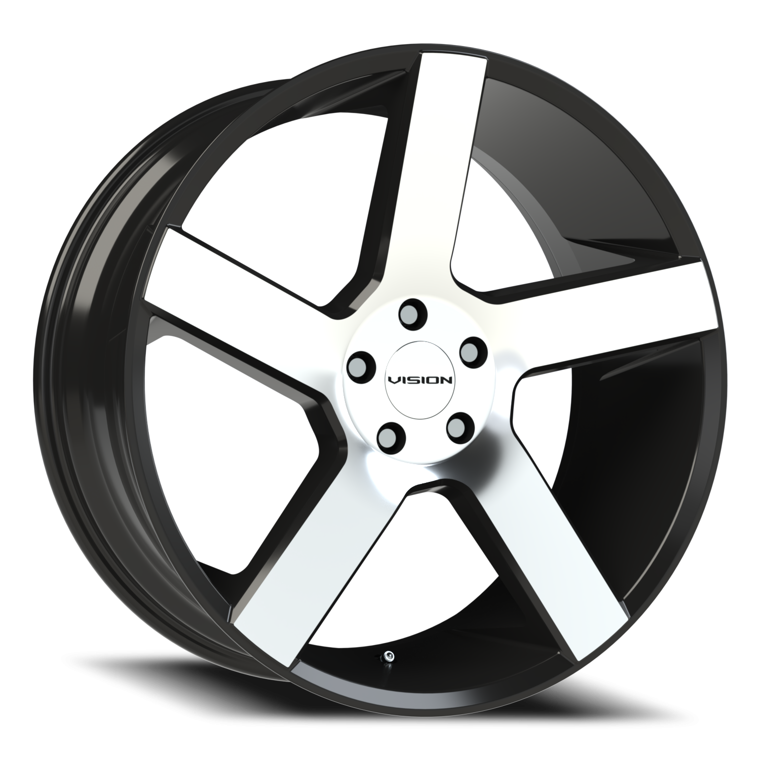 Vision Switchback 22X9.5 Gloss Black Machined Face Wheel