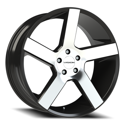 Vision Switchback 22X9.5 Gloss Black Machined Face Wheel