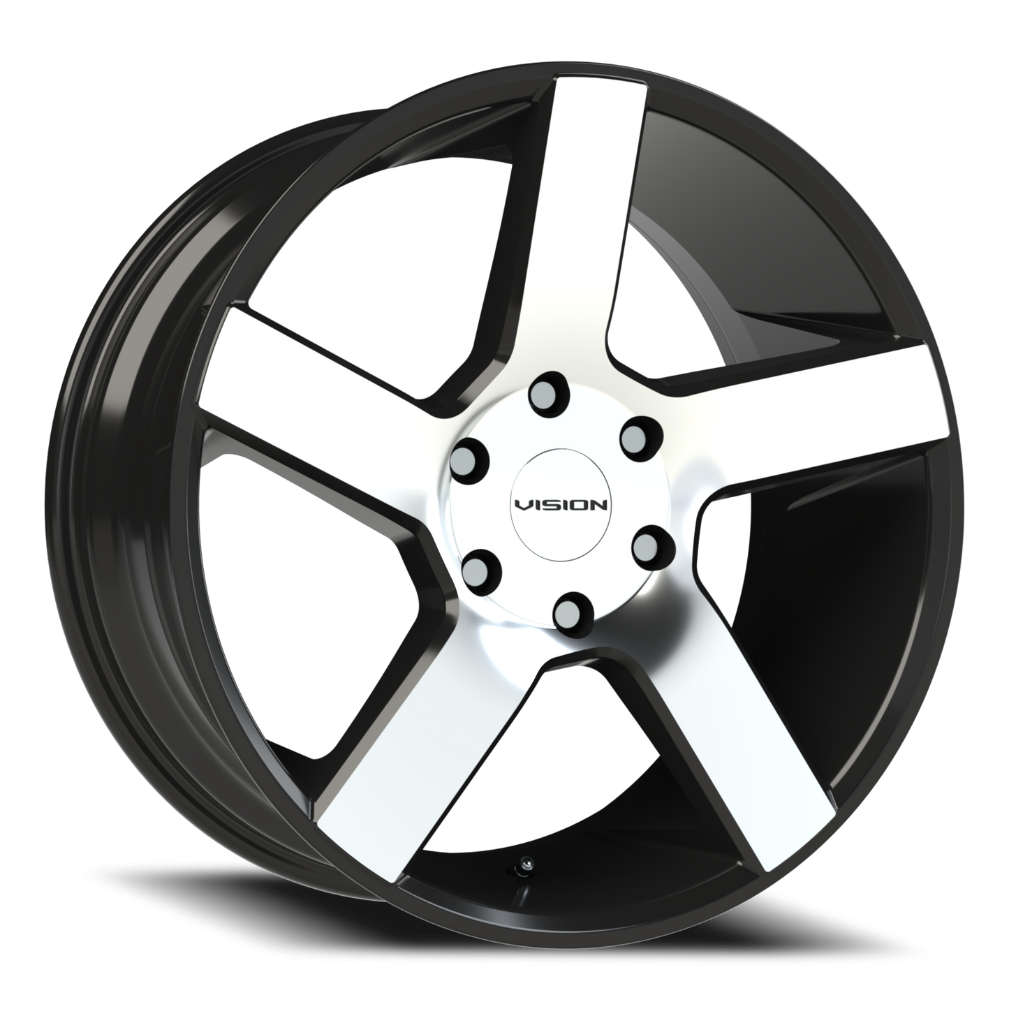 Vision Switchback 20X9 Gloss Black Machined Face Wheel