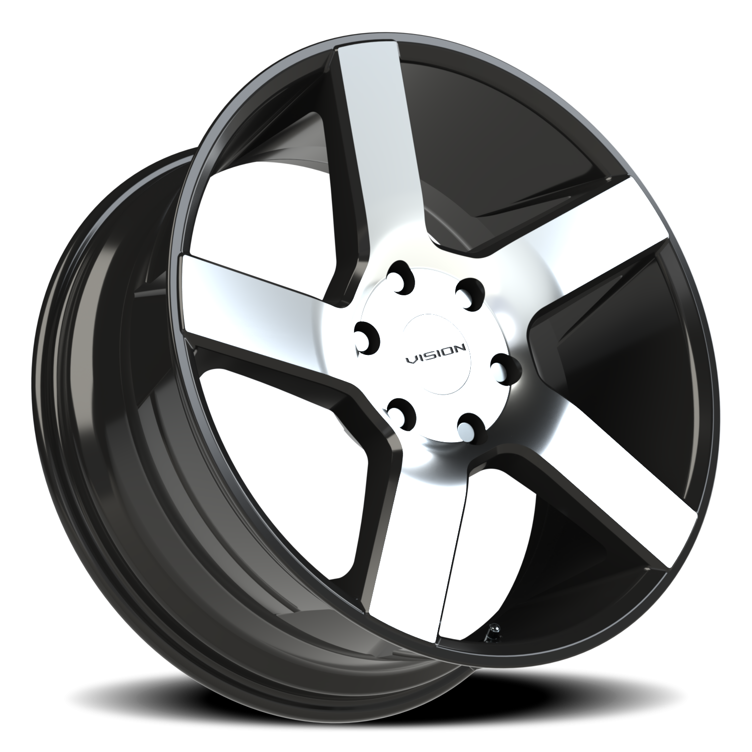 Vision Switchback 20X9 Gloss Black Machined Face Wheel