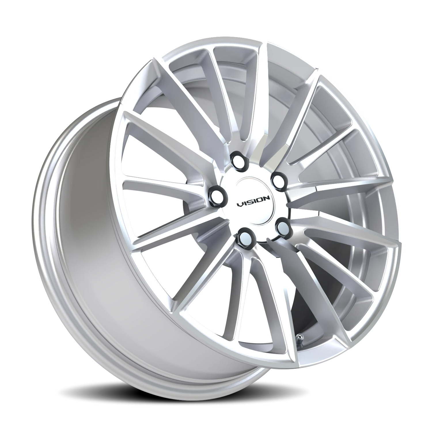 Vision Axis 16X7.5 Hyper Silver Machined Face Wheel