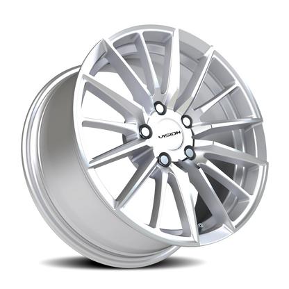 Vision Axis 16X7.5 Hyper Silver Machined Face Wheel