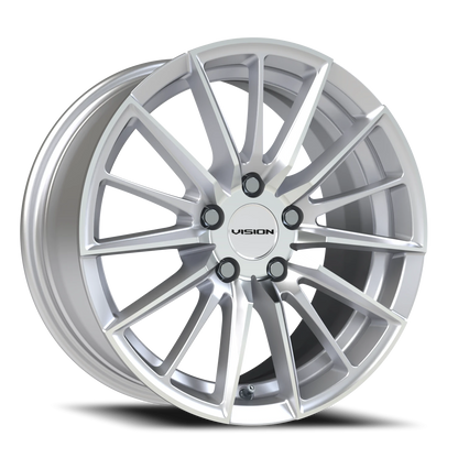 Vision Axis 16X7.5 Hyper Silver Machined Face Wheel