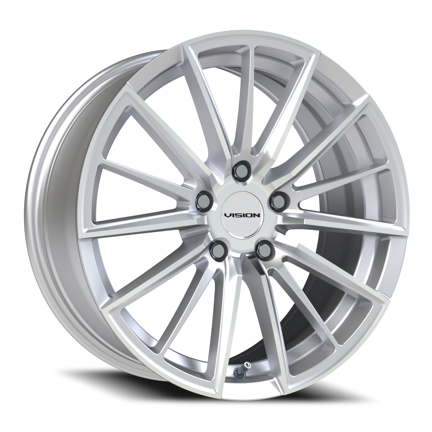 Vision Axis 18X8 Hyper Silver Machined Face Wheel