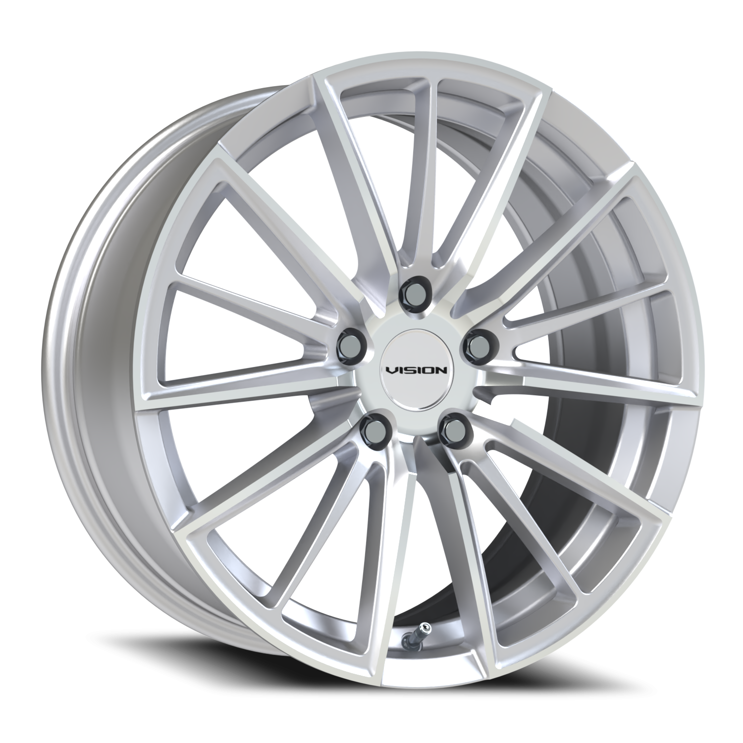 Vision Axis 18X8 Hyper Silver Machined Face Wheel
