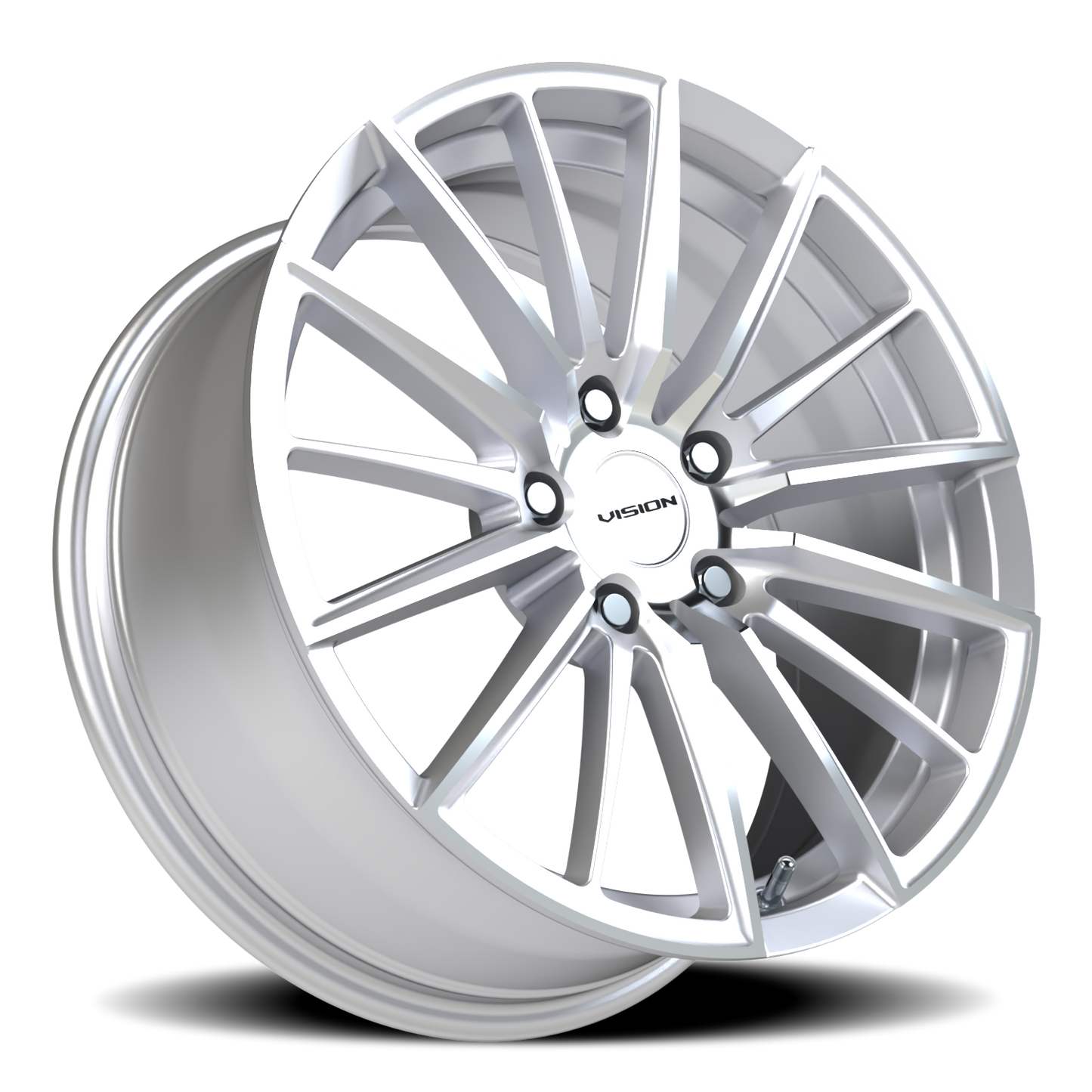 Vision Axis 18X8 Hyper Silver Machined Face Wheel