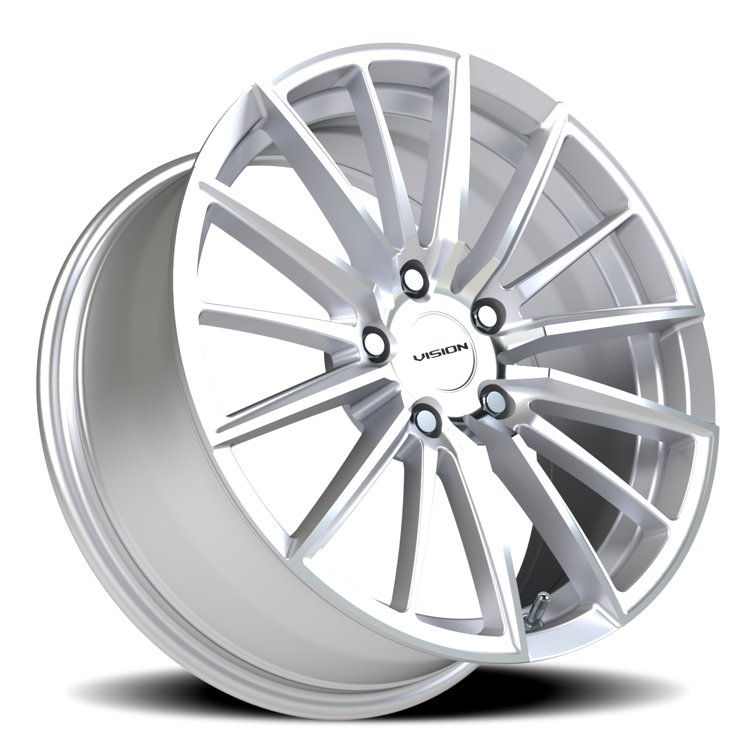 Vision Axis 18X8 Hyper Silver Machined Face Wheel