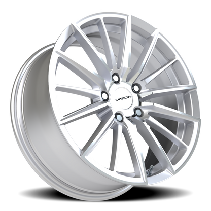 Vision Axis 18X8 Hyper Silver Machined Face Wheel