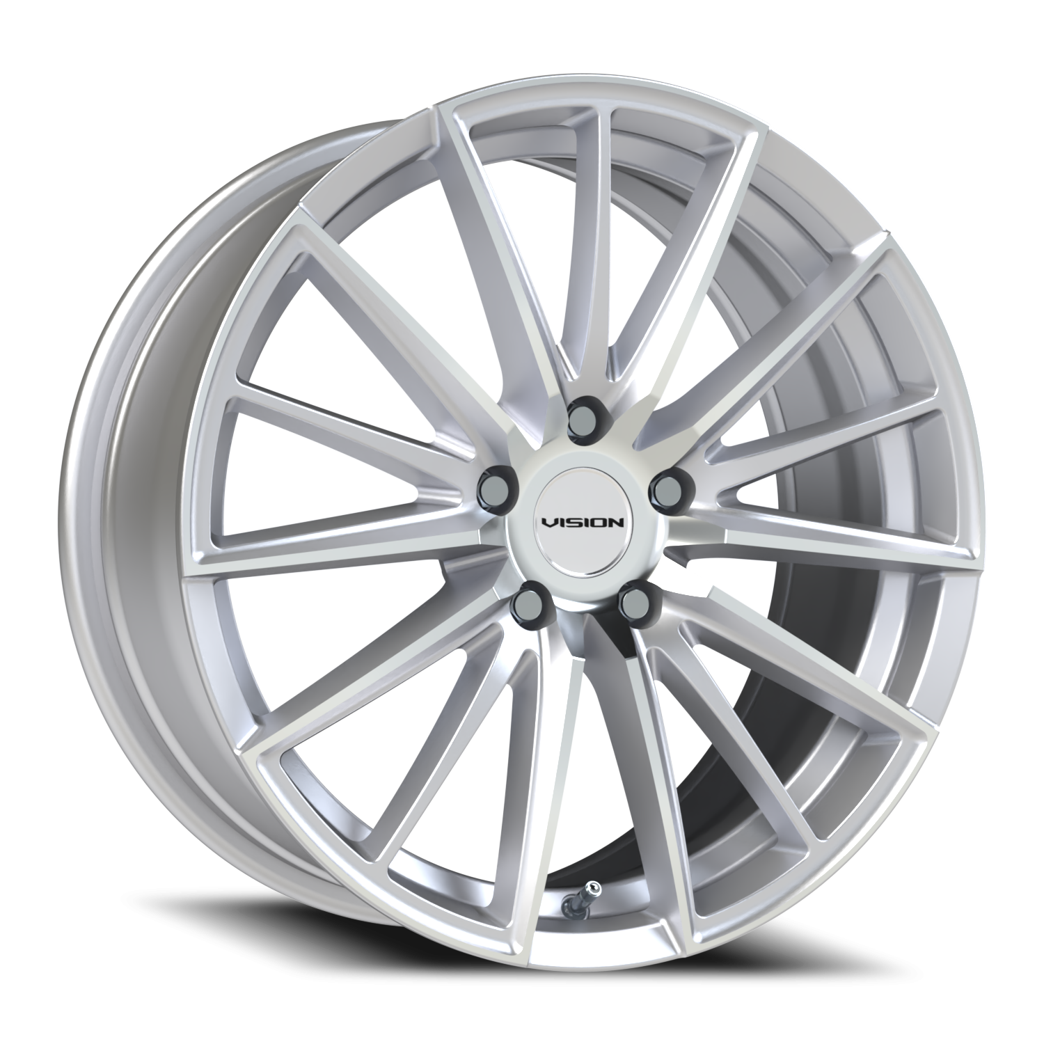 Vision Axis 19X8 Hyper Silver Machined Face Wheel