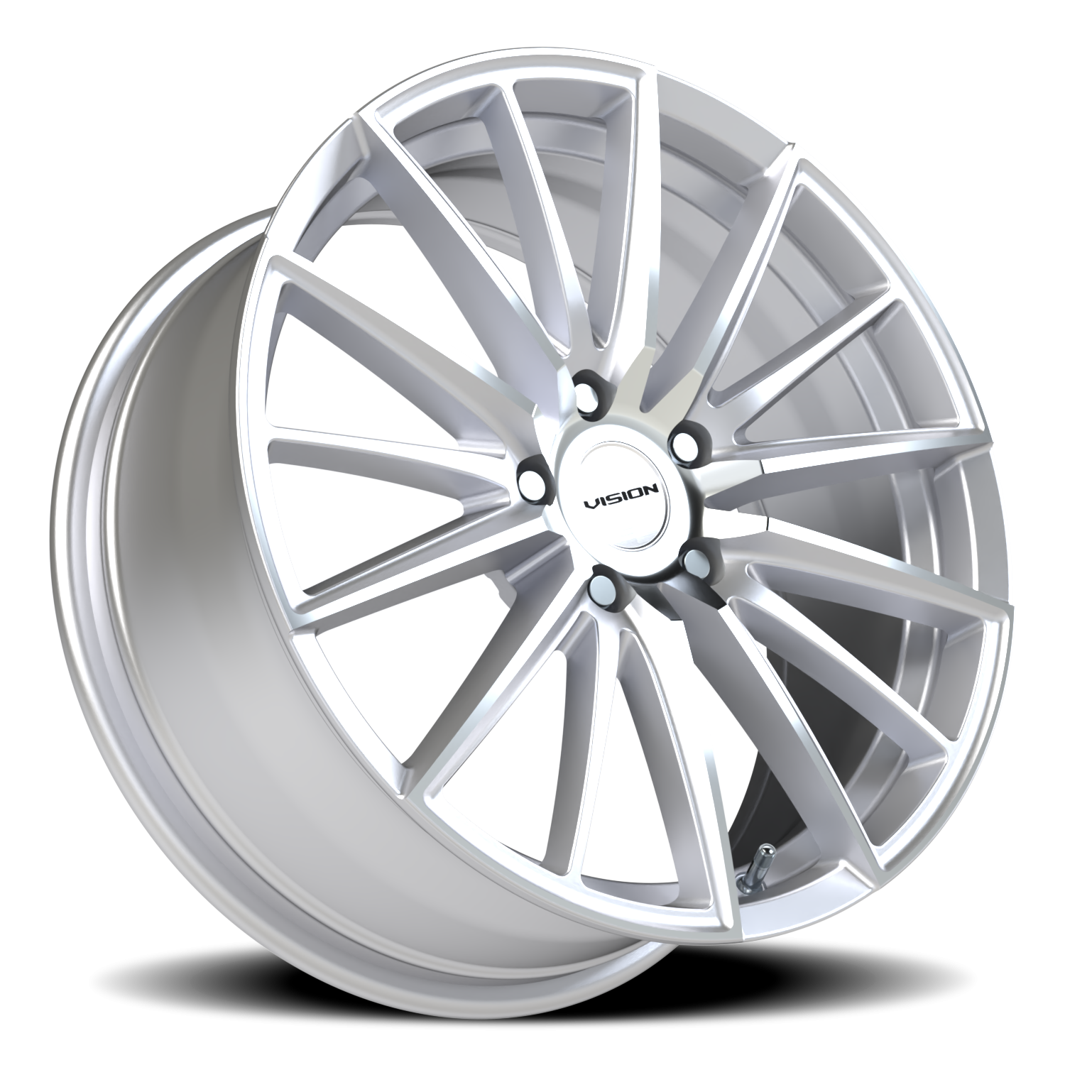 Vision Axis 19X8 Hyper Silver Machined Face Wheel