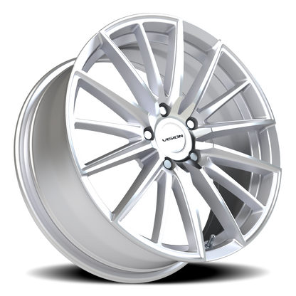 Vision Axis 19X8 Hyper Silver Machined Face Wheel