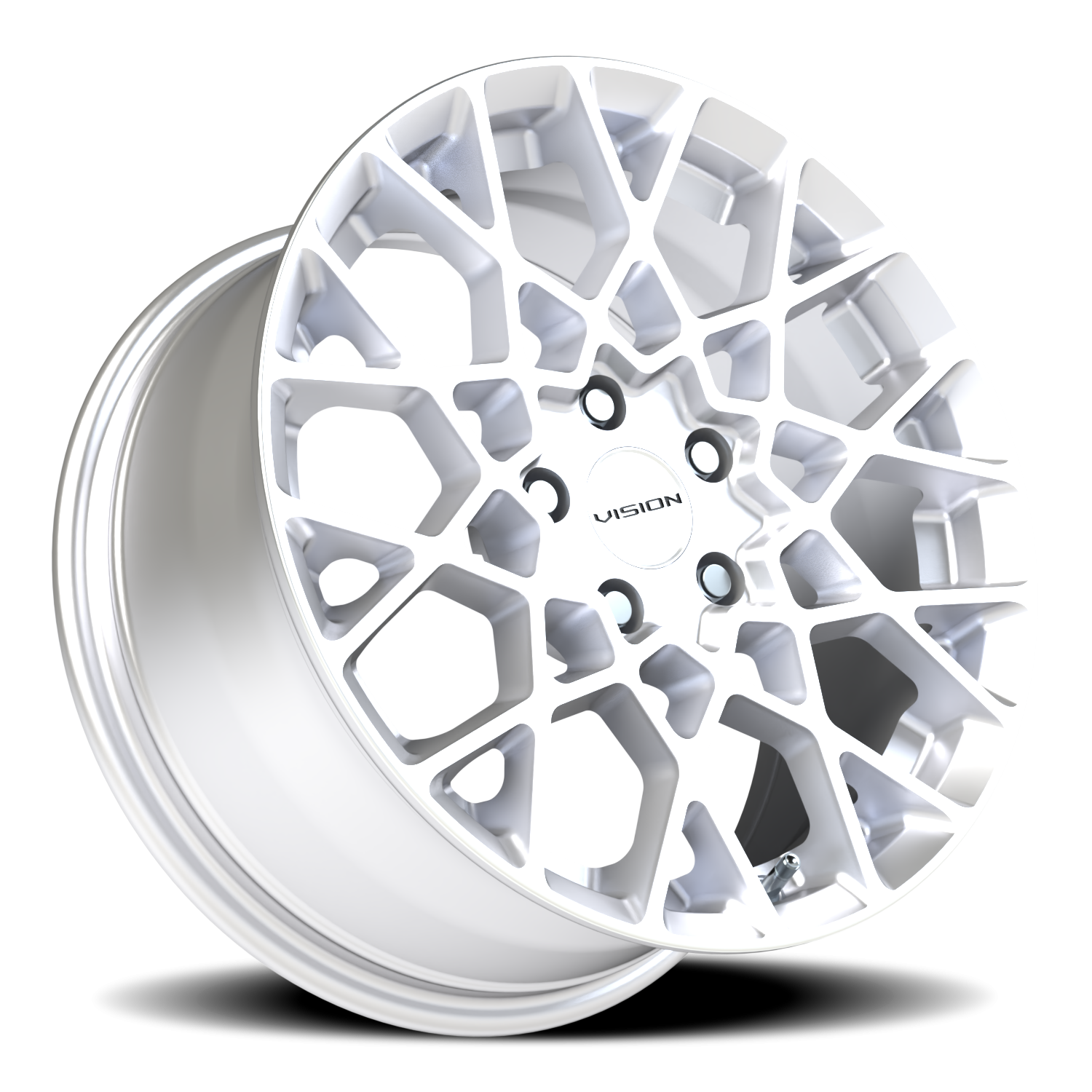 Vision Recoil 17X8 Hyper Silver Wheel