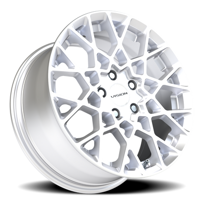 Vision Recoil 17X8 Hyper Silver Wheel