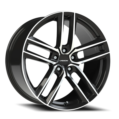 Vision Clutch 20X10.5 Gloss Black Machined Face Wheel