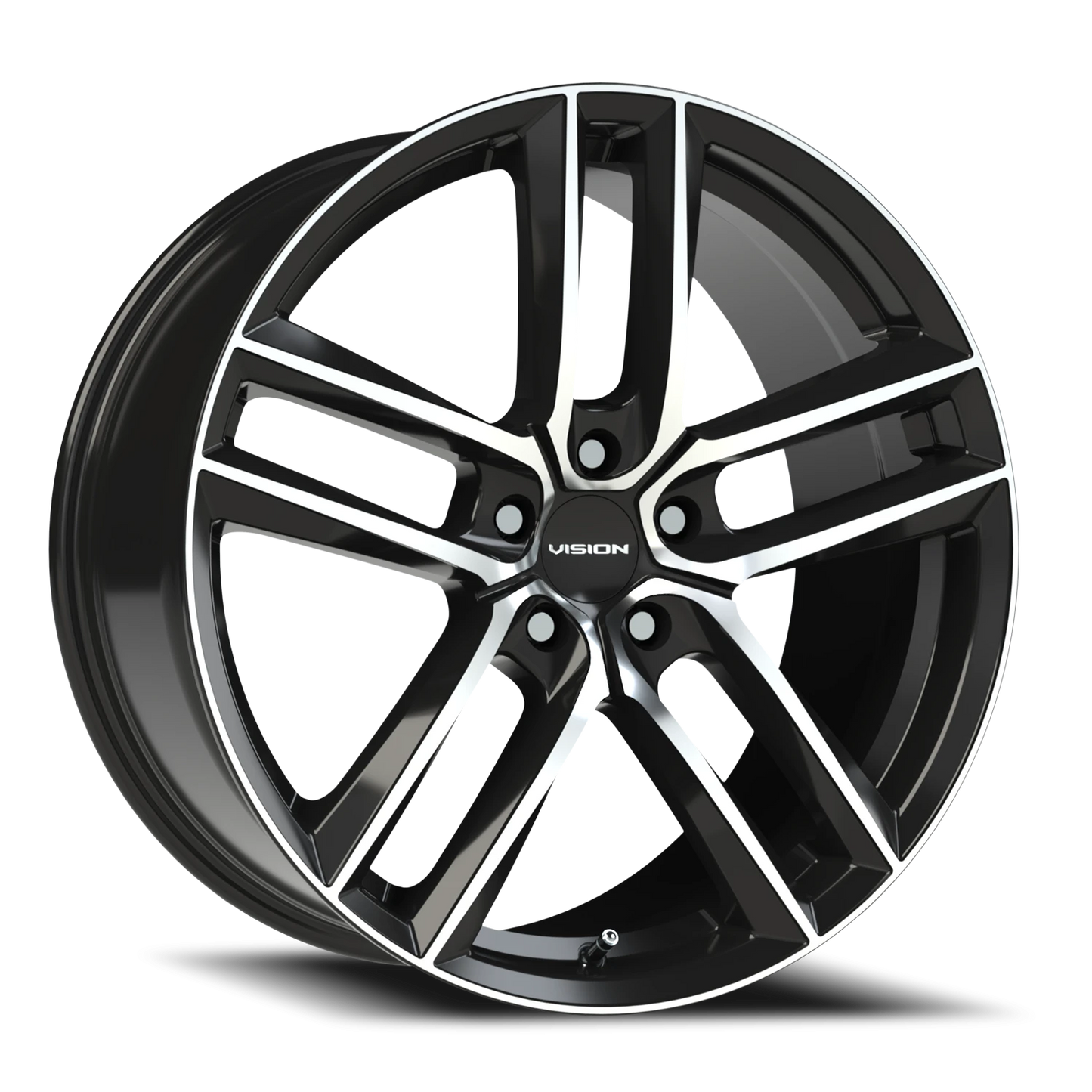 Vision Clutch 20X9 Gloss Black Machined Face Wheel