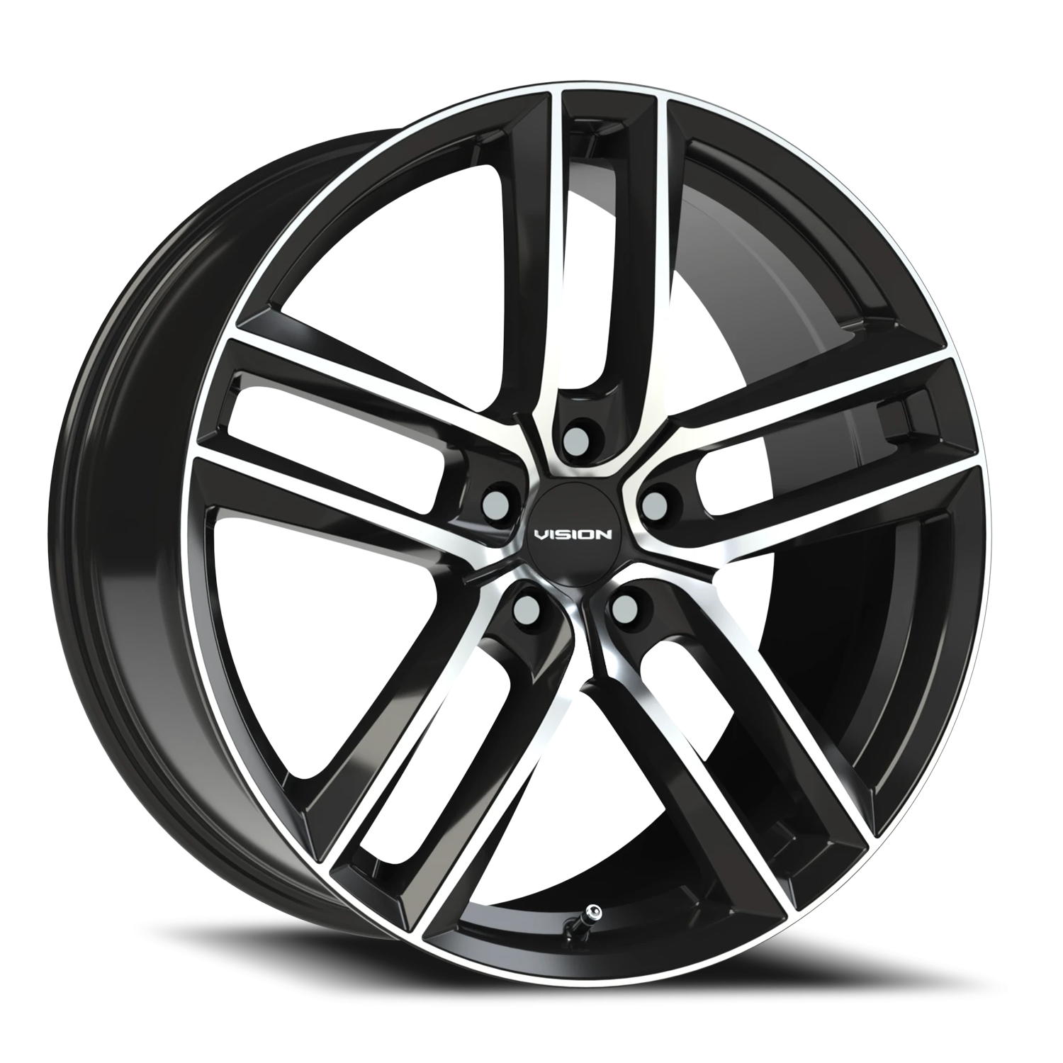 Vision Clutch 20X9 Gloss Black Machined Face Wheel