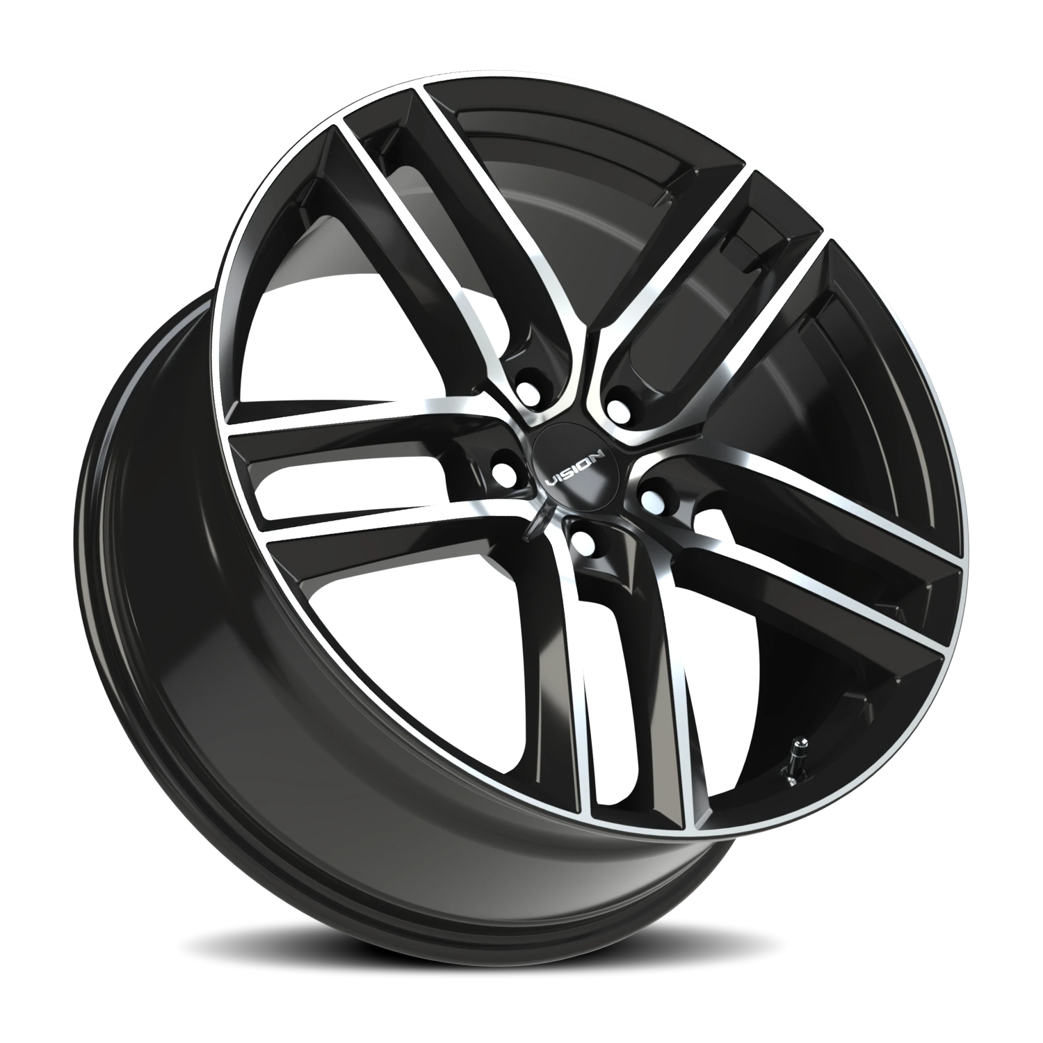 Vision Clutch 20X9 Gloss Black Machined Face Wheel
