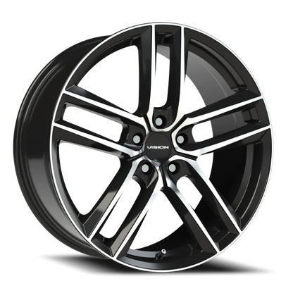 Vision Clutch 20X9 Gloss Black Machined Face Wheel