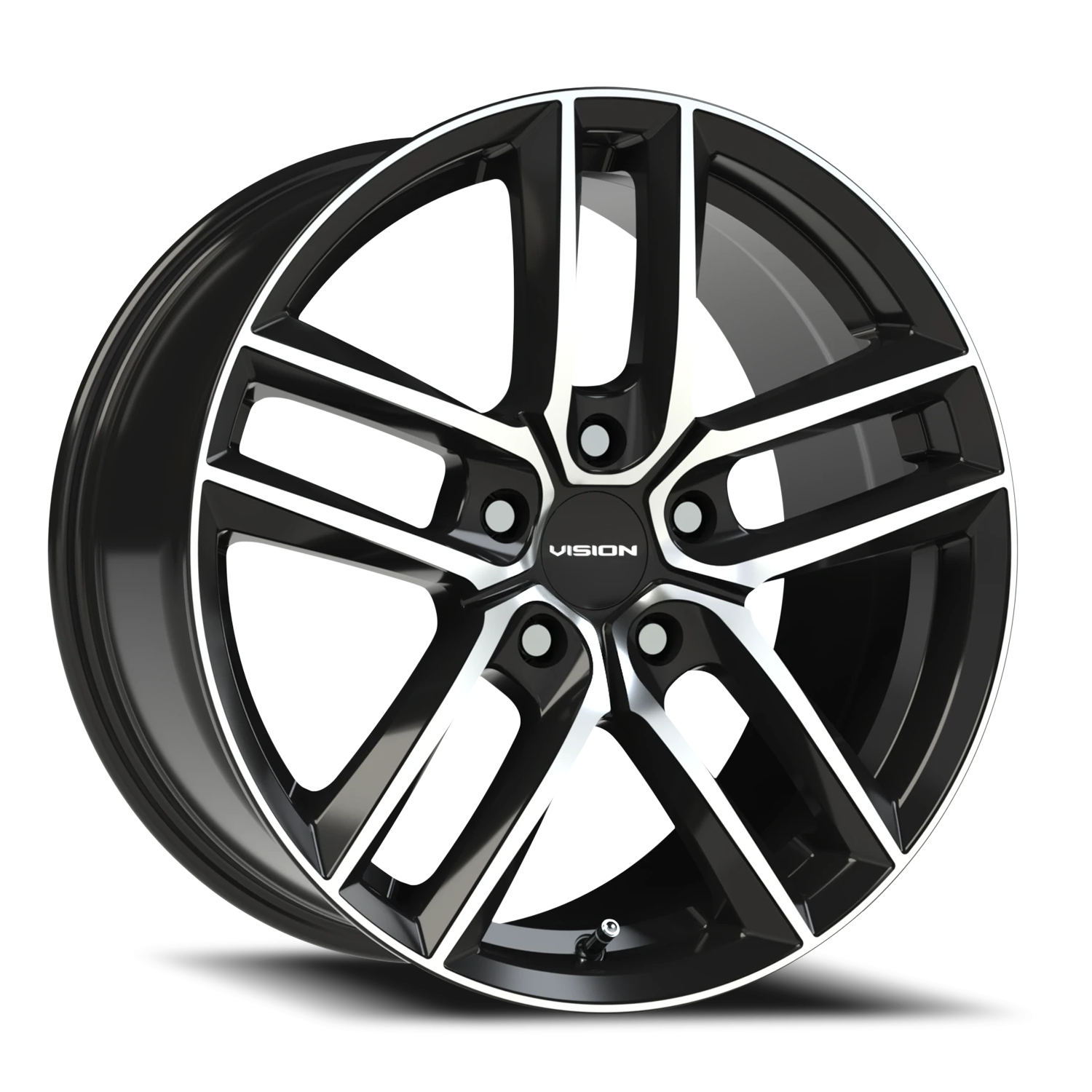 Vision Clutch 18X8.5 Gloss Black Machined Face Wheel