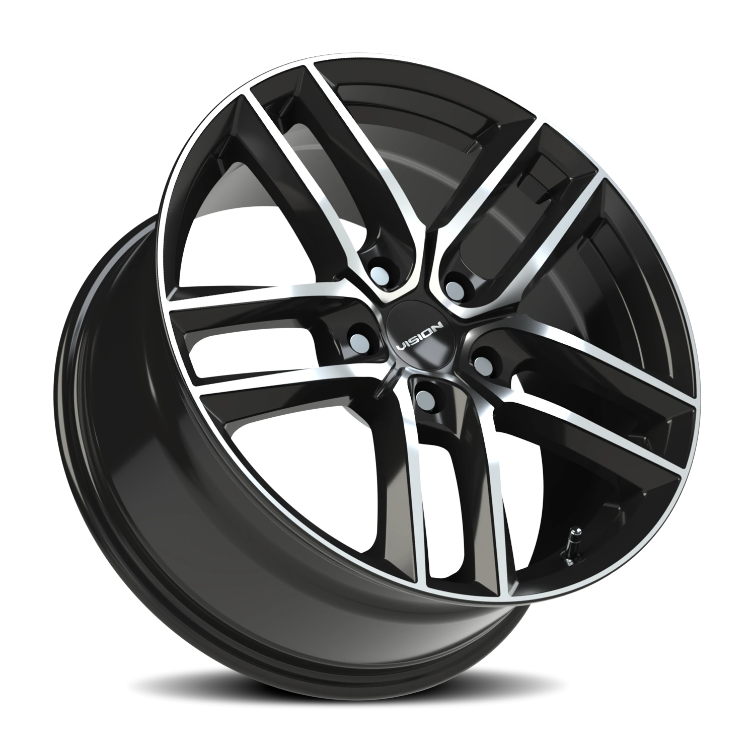 Vision Clutch 18X8.5 Gloss Black Machined Face Wheel