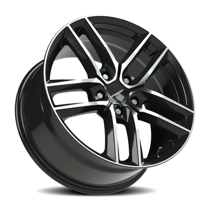 Vision Clutch 18X8.5 Gloss Black Machined Face Wheel