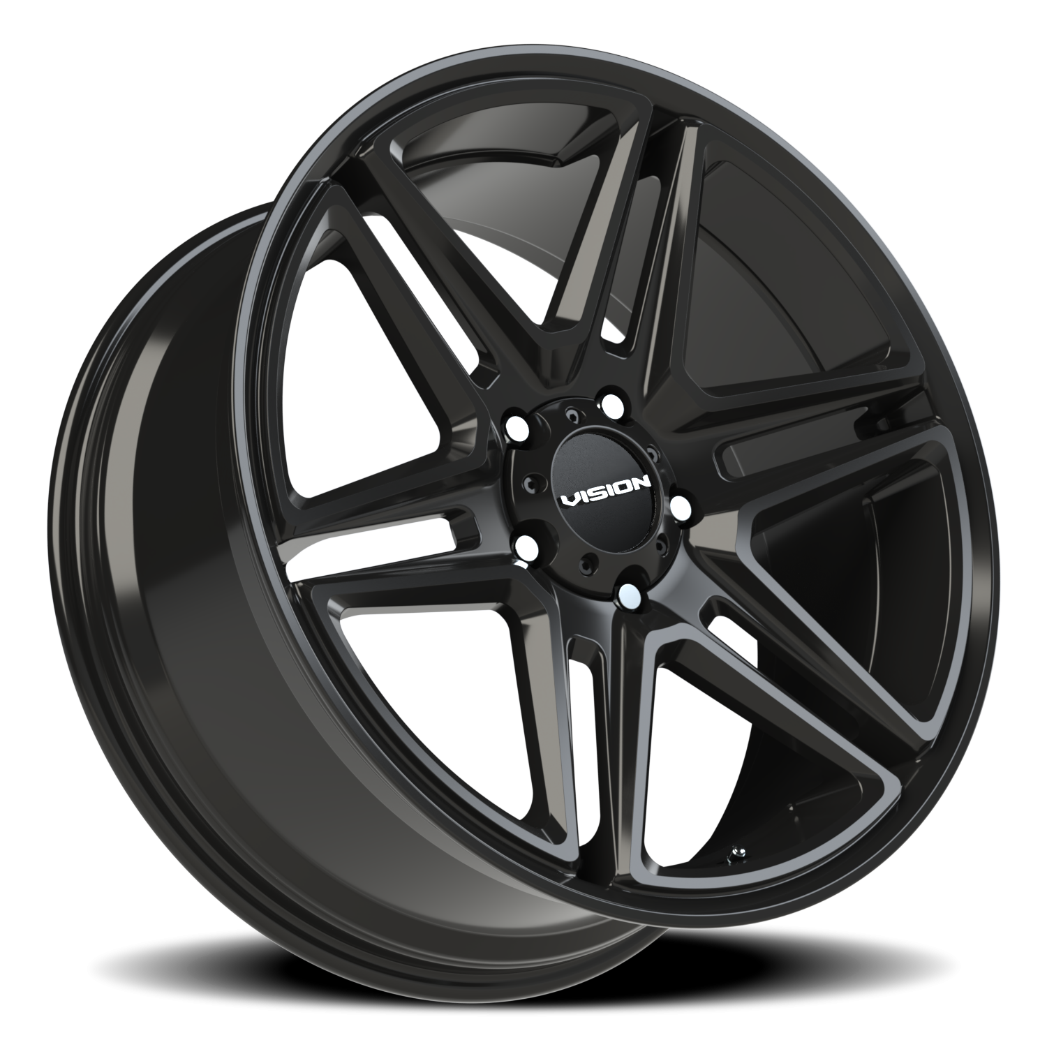 Vision Wedge 22X9.5 Gloss Black Wheel