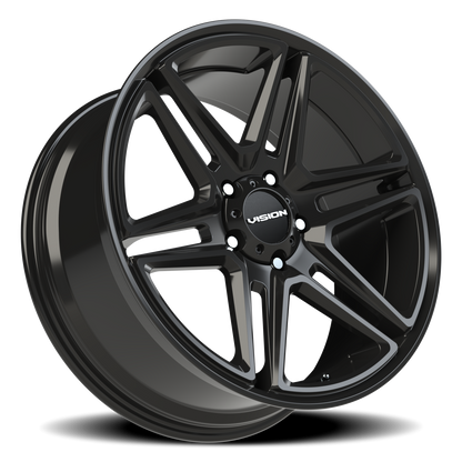 Vision Wedge 22X9.5 Gloss Black Wheel