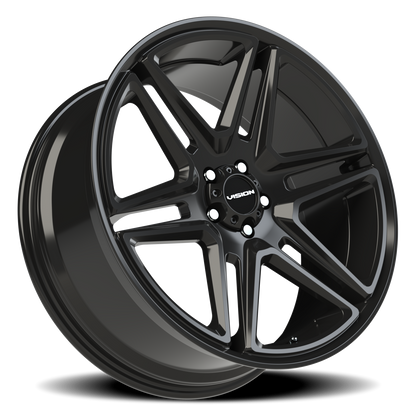 Vision Wedge 22X9.5 Gloss Black Wheel