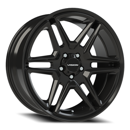 Vision Wedge 20X9 Gloss Black Wheel