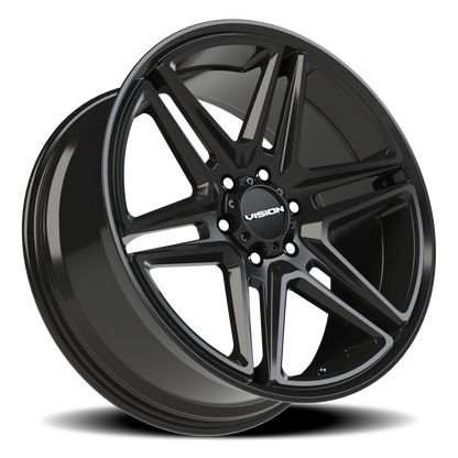 Vision Wedge 22X9.5 Gloss Black Wheel