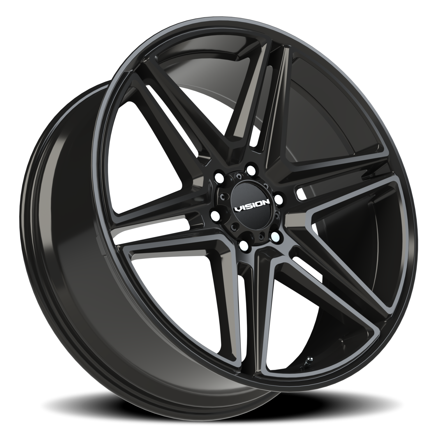 Vision Wedge 24X9.5 Gloss Black Wheel