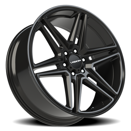 Vision Wedge 24X9.5 Gloss Black Wheel