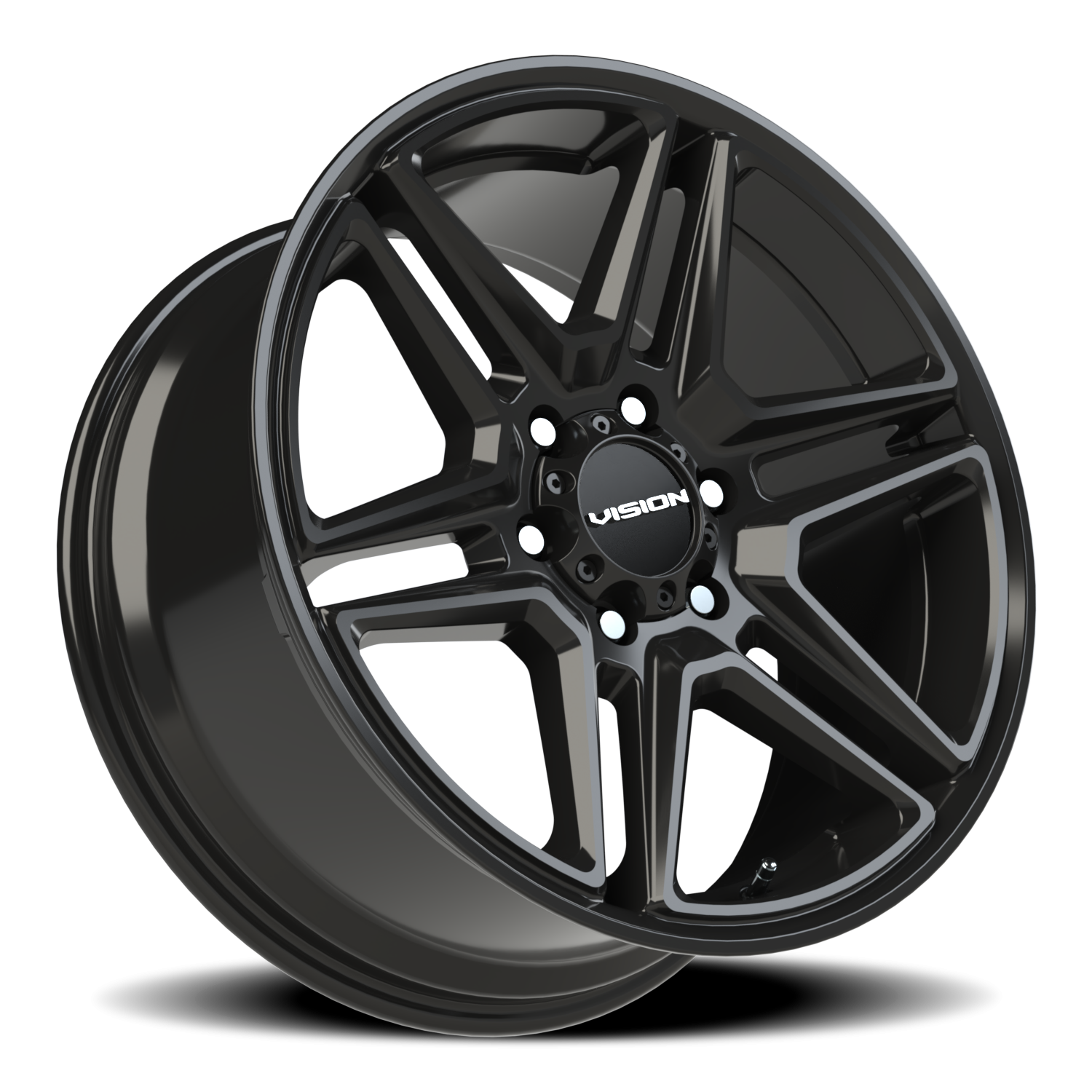Vision Wedge 20X9 Gloss Black Wheel