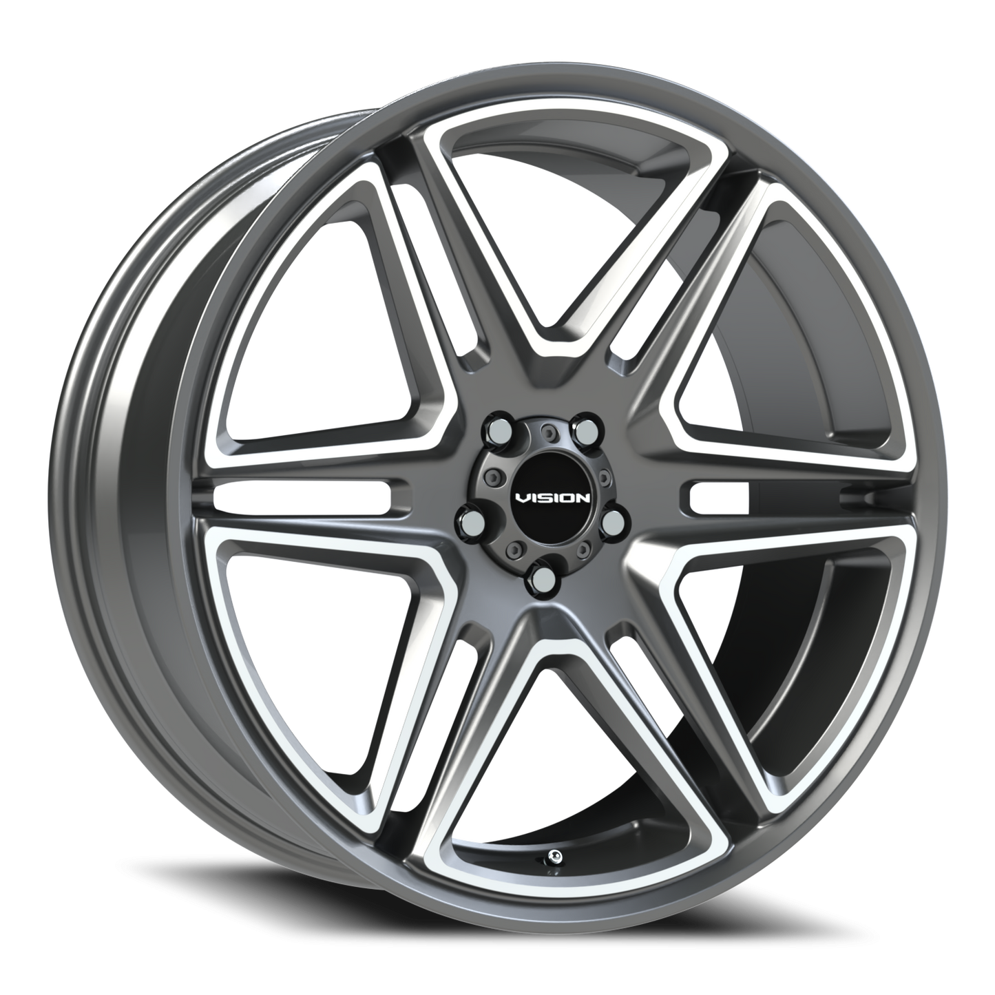 Vision Wedge 22X9.5 Gunmetal Machined Face Wheel