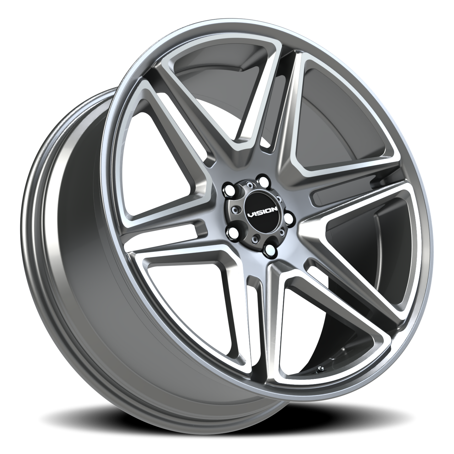 Vision Wedge 22X9.5 Gunmetal Machined Face Wheel