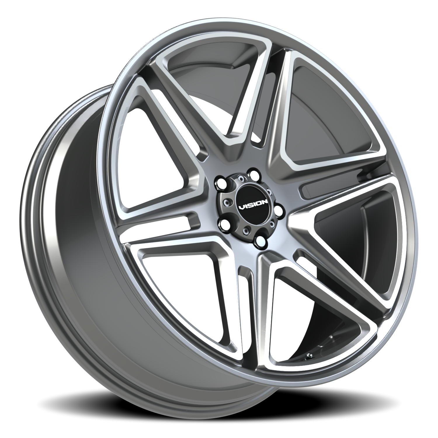Vision Wedge 22X9.5 Gunmetal Machined Face Wheel